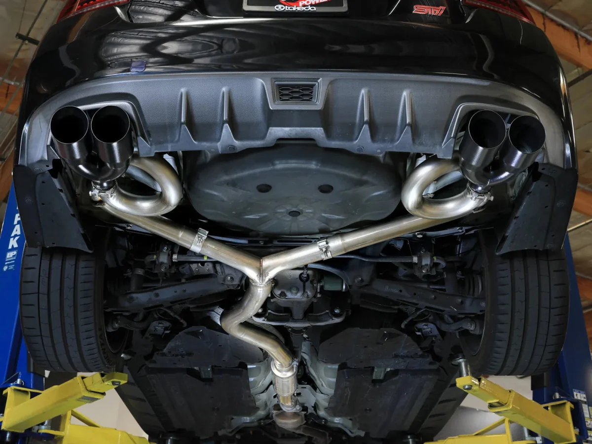 aFe Power Takeda Stainless Steel Cat-Back Exhaust w/ Carbon Fiber Tips 2015-2021 WRX / 2015-2021 STI - Image 5