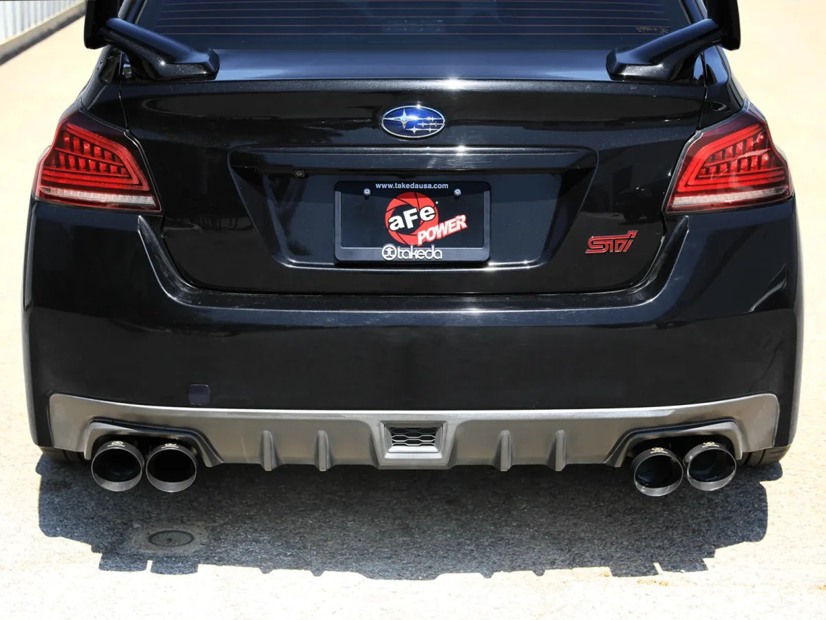 aFe Power Takeda Stainless Steel Cat-Back Exhaust w/ Carbon Fiber Tips 2015-2021 WRX / 2015-2021 STI - Image 6