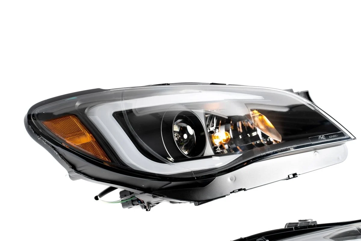 Akkon Projector Headlights Black Base w/ Smoke Lense and LED Light Bar 08-14 WRX Halogen Model Only - Image 2