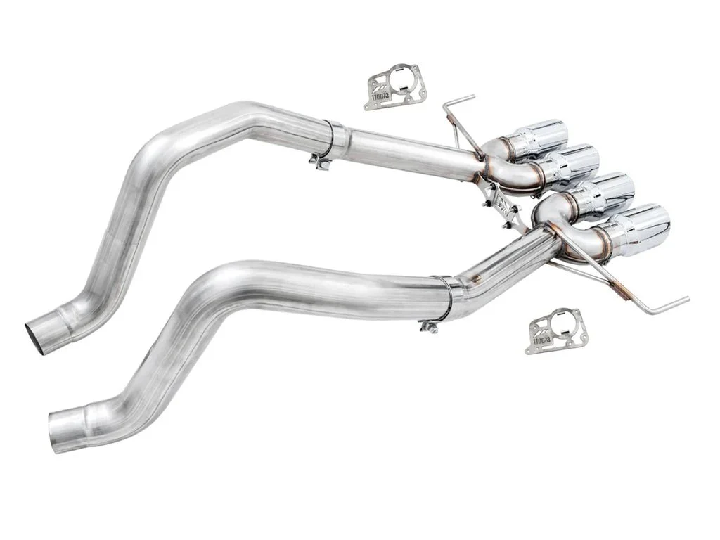 AWE Track Edition Axleback Exhaust w/ Chrome Silver Tips (includes AWE AFM valve simulators) 2014-2019 Chevrolet Corvette