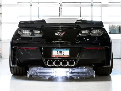 AWE Track Edition Axleback Exhaust w/ Chrome Silver Tips (includes AWE AFM valve simulators) 2014-2019 Chevrolet Corvette - Image 6