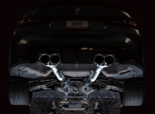 AWE Track Edition Catback Exhaust w/ Chrome Silver Tips 2021-2025 BMW M3 / M4 - Image 10