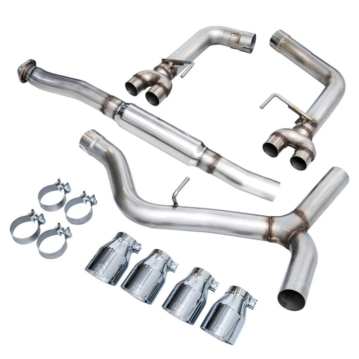AWE Track Edition Catback Exhaust w/ Chrome Silver Tips 2011-2021 WRX Sedan / 2011-2021 STI Sedan - Image 5