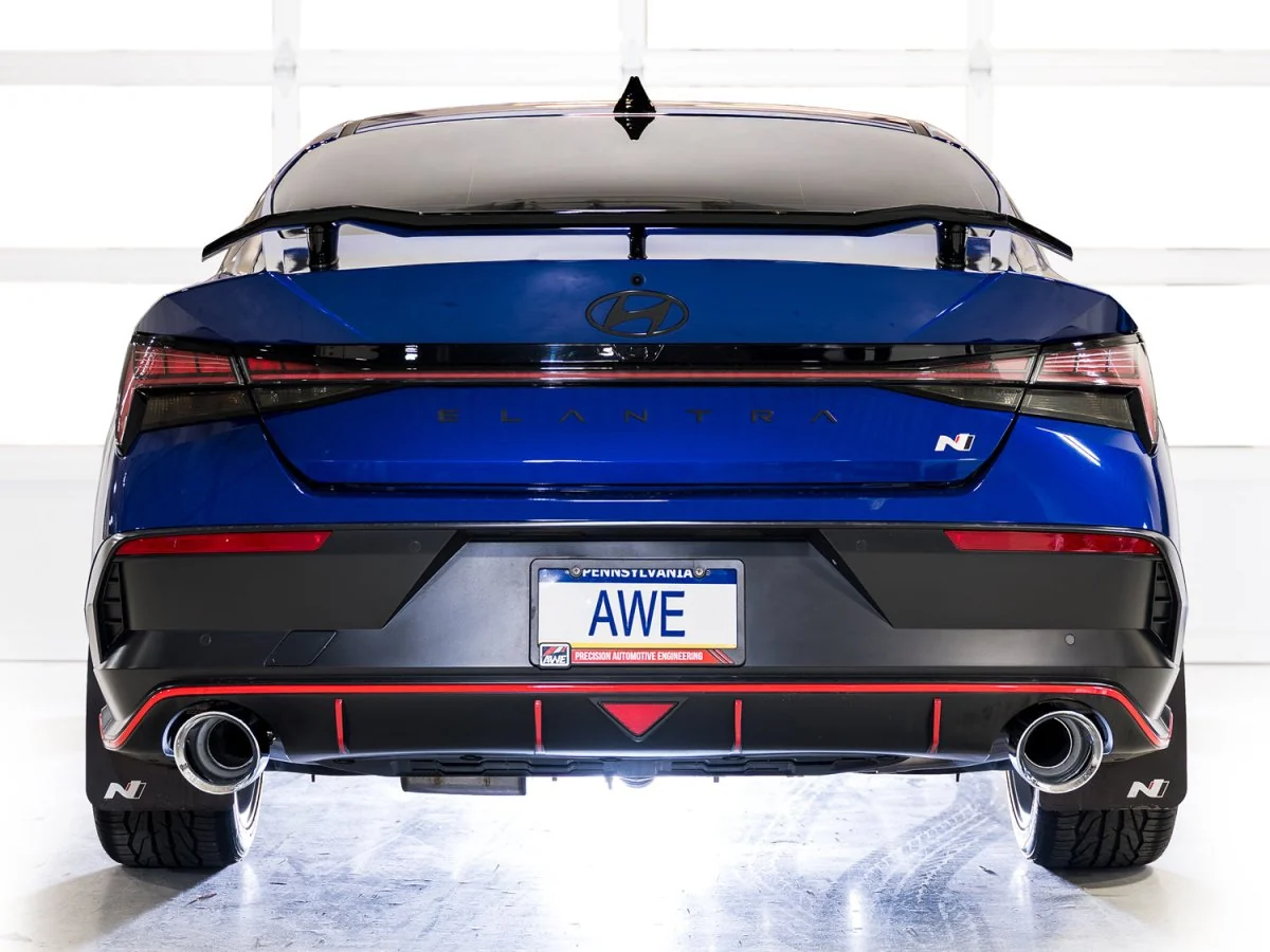 AWE Track Edition Catback Exhaust Chrome Silver Tips 2022-2026 Elantra N - Image 12