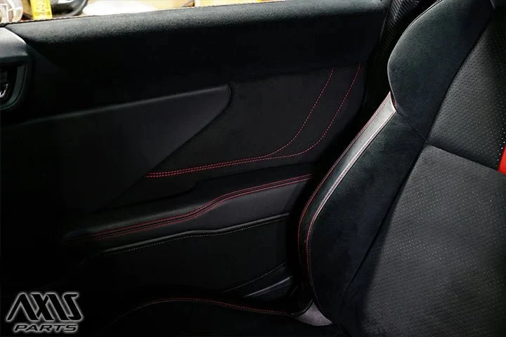 Axis Parts Ultrasuede Door Panel Cover Black w/ Red Stitching 2022-2026 BRZ / 2022-2026 GR86 - Image 6