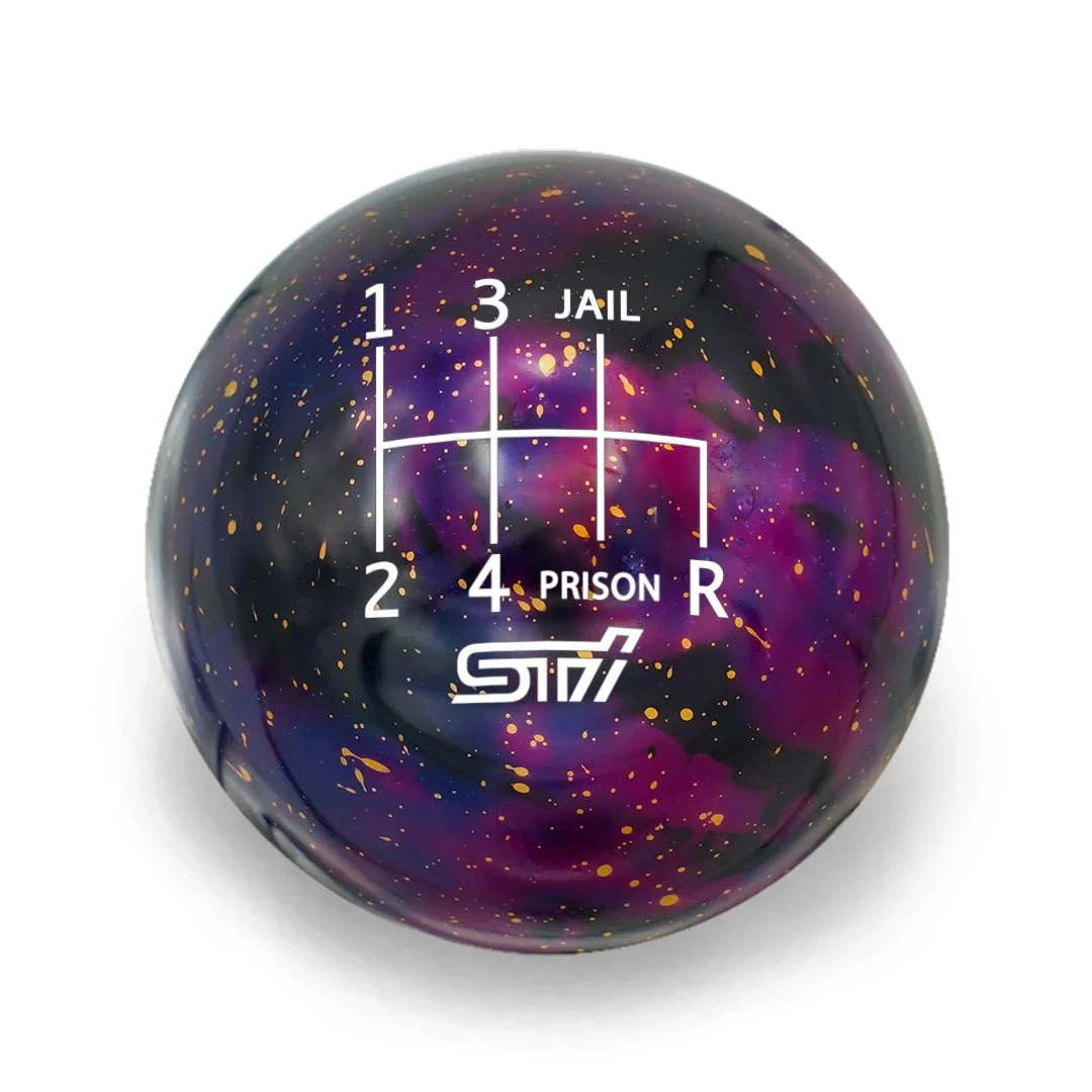 Billetworkz Cosmic Space 6 Speed Shift Knob STI Jail-Prison Engraving Subaru STI - Image 16