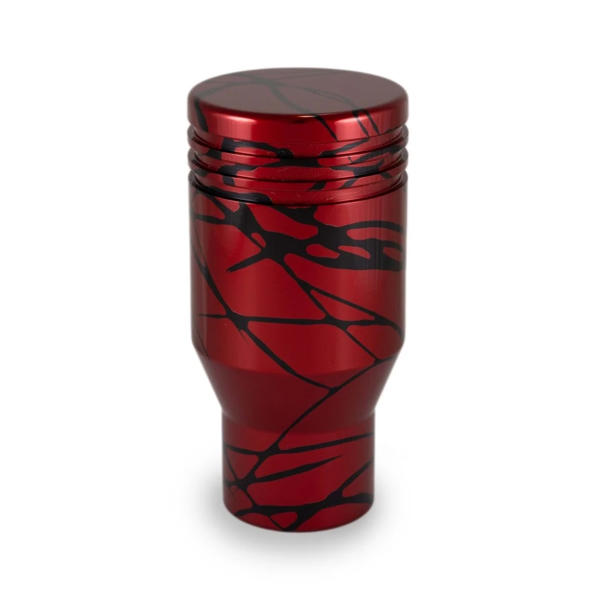 Billetworkz Manual Shift Knob Subaru STI 6-Speed - Red w/ Black Splash - Image 8