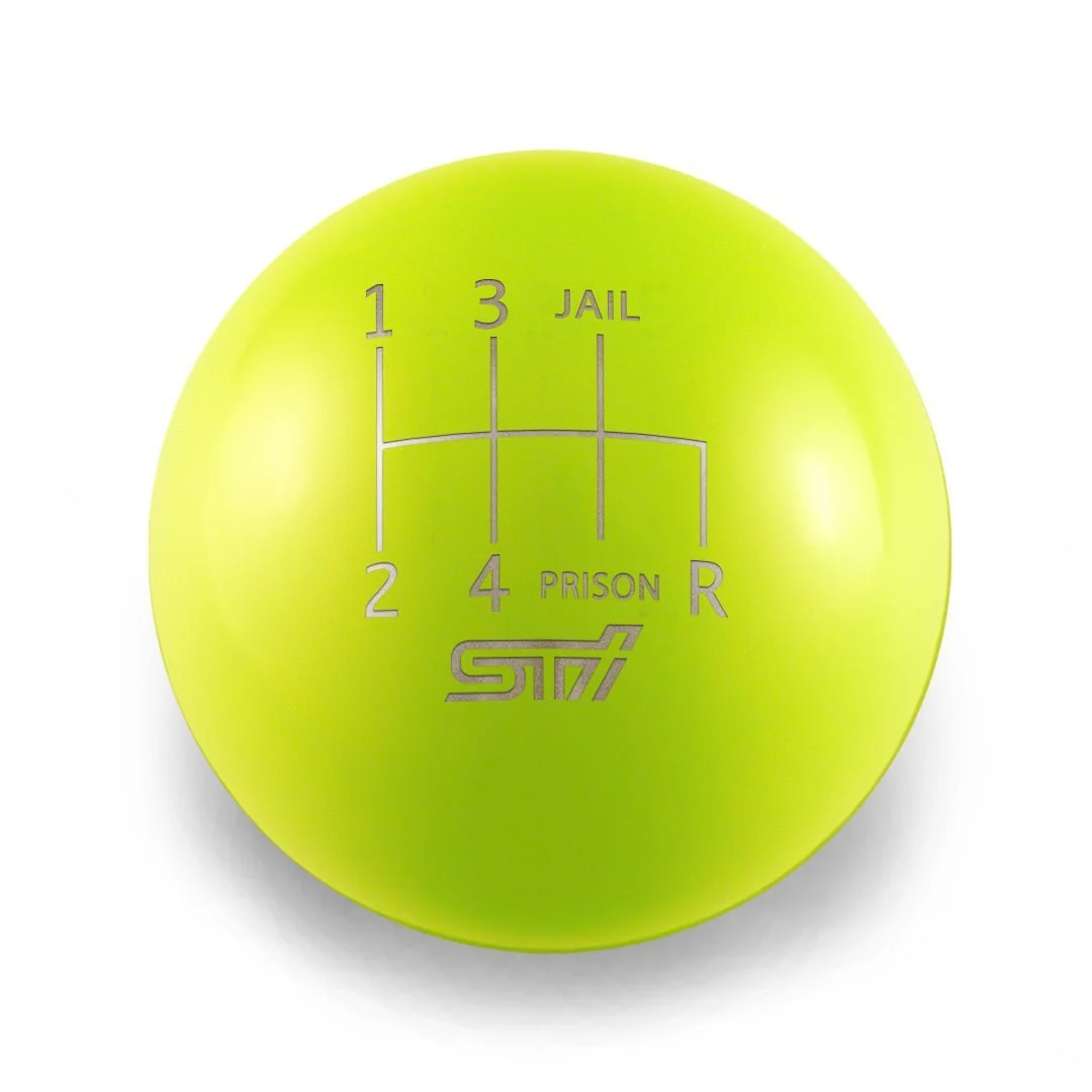 Billetworkz Weighted Shift Knob 6 Speed STI Jail-Prison Engraving Fits Most Subaru STI Models - Cobalt Blue - Image 44