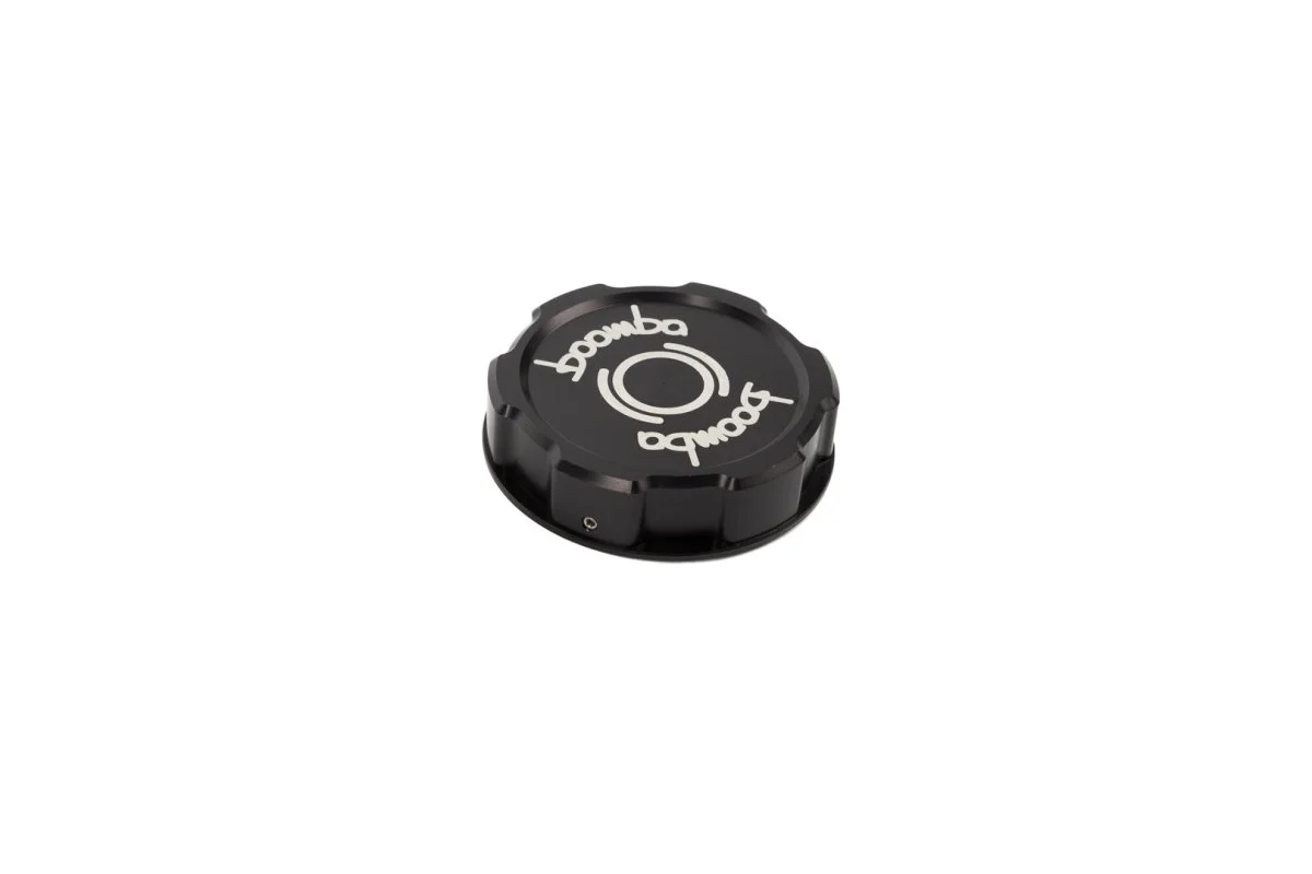 Boomba Racing Aluminum Brake Reservoir Cap Cover Black Finish 2002-2026 WRX / 2004-2021 STI