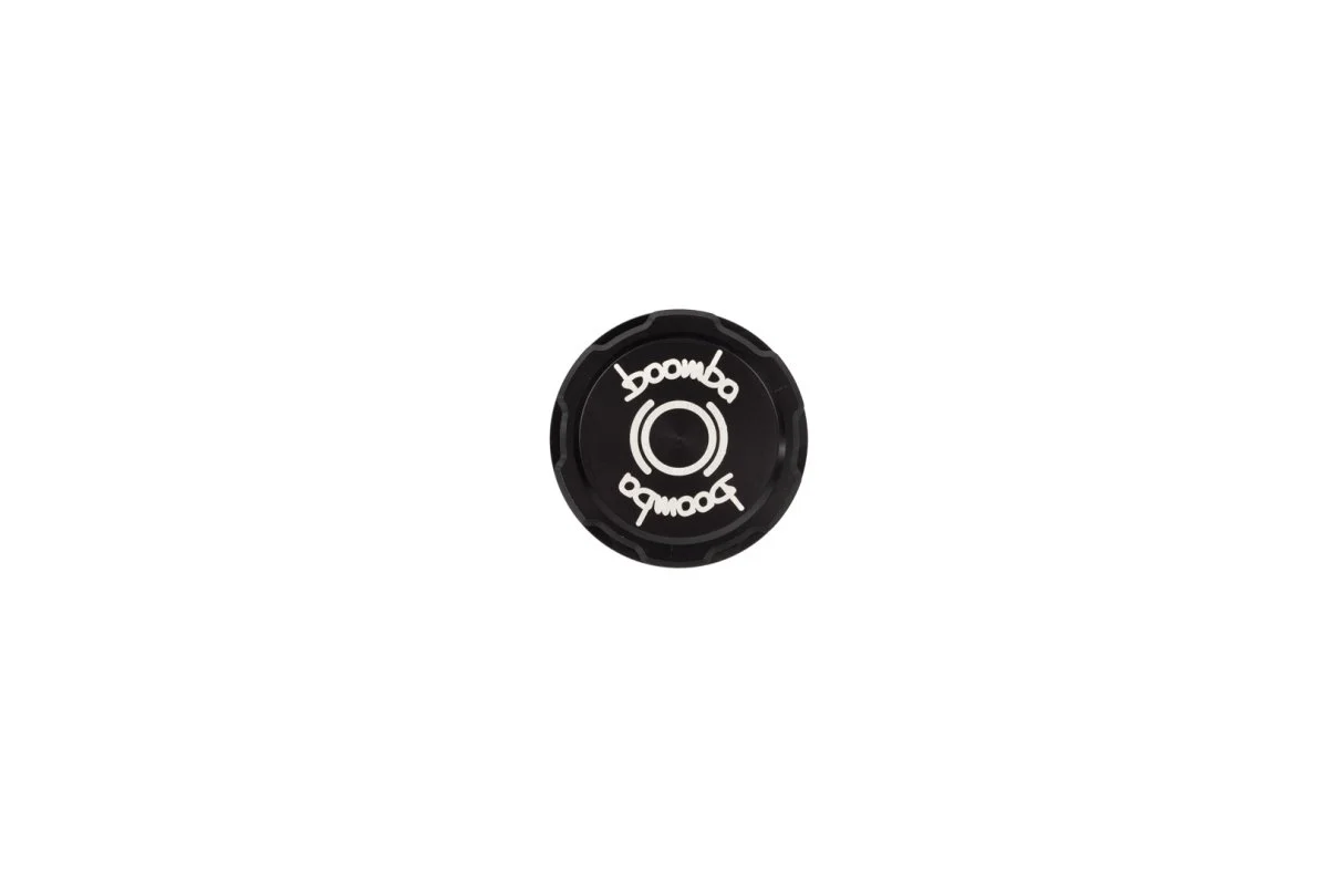Boomba Racing Aluminum Brake Reservoir Cap Cover Black Finish 2002-2026 WRX / 2004-2021 STI - Image 2