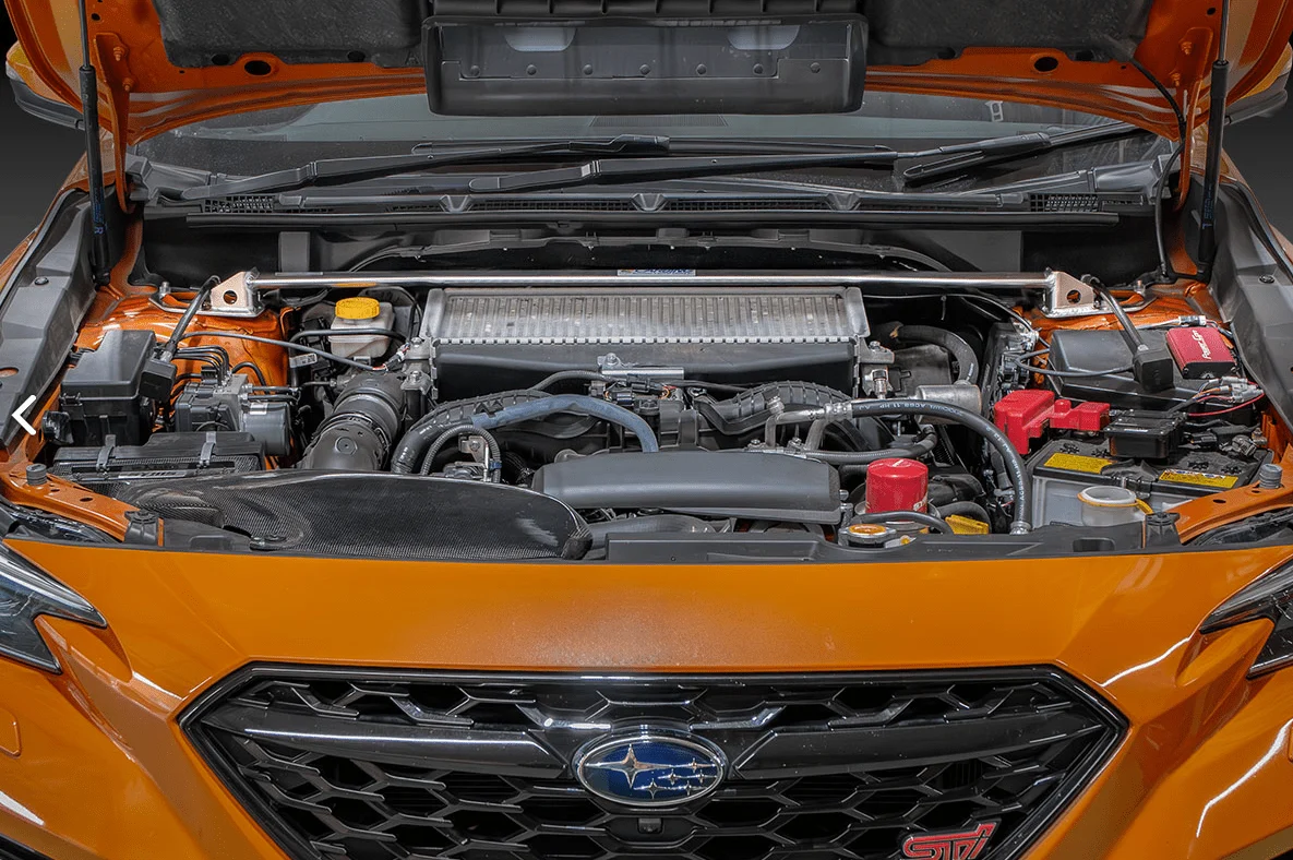 Carbing Front Strut Tower Bar Titanium 2022-2026 WRX - Image 5