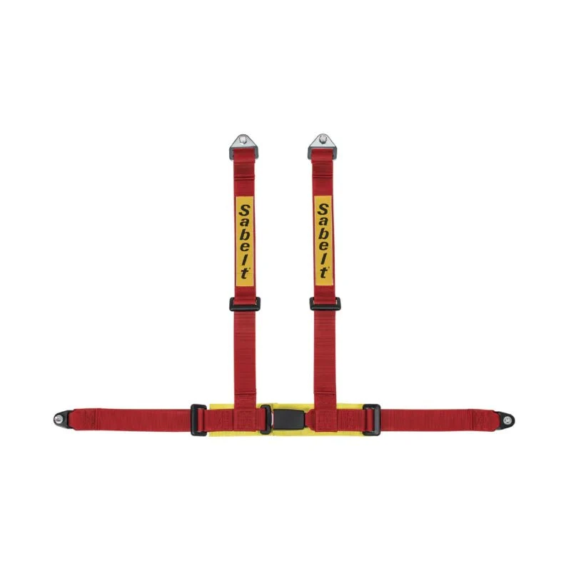 Sabelt Clubman Saloon 4-Point Bolt-On Non-ECE Racing Harness - Red / Black / Blue - Image 4