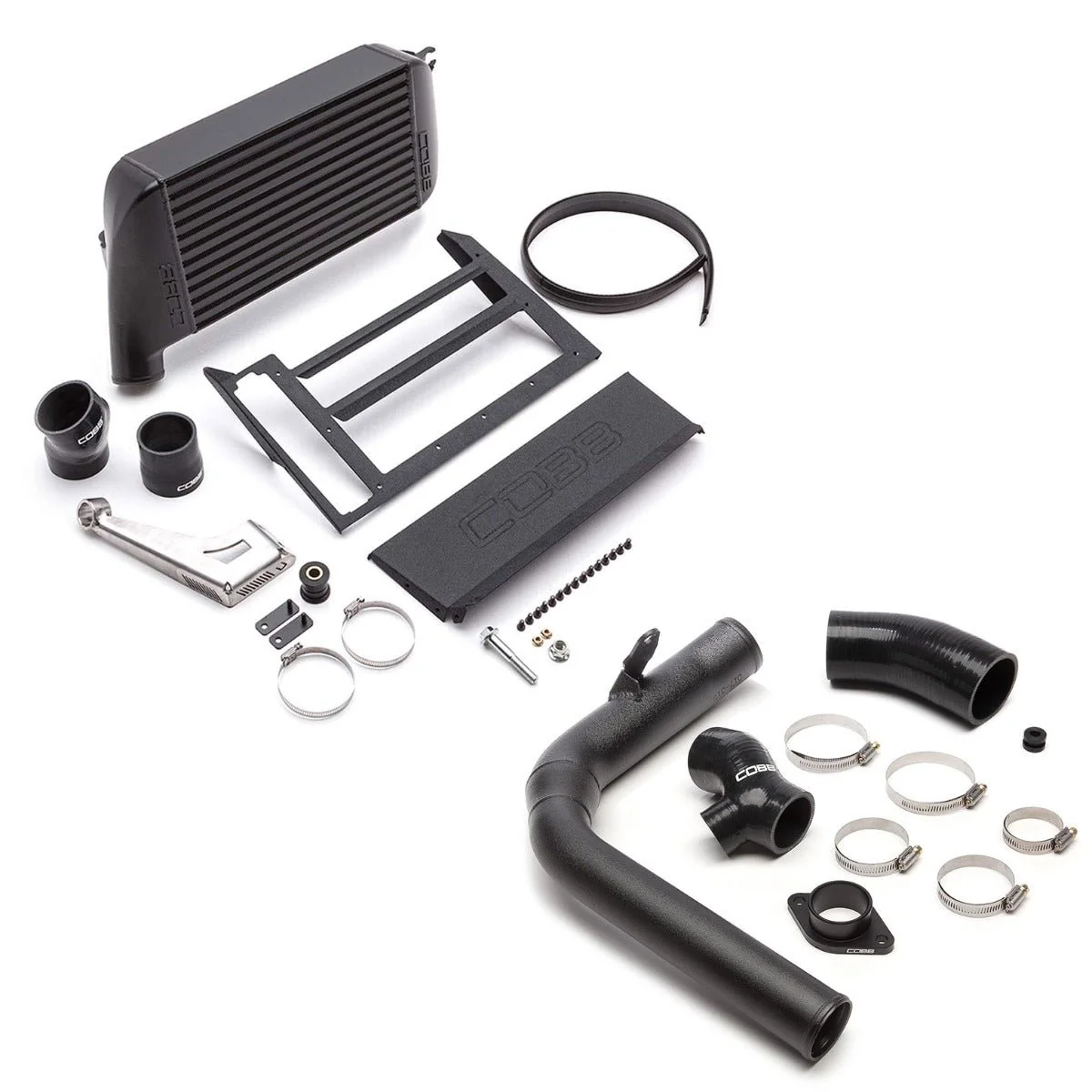 COBB Top Mount Intercooler Black w/ Charge Pipe Kit 2015-2021 WRX