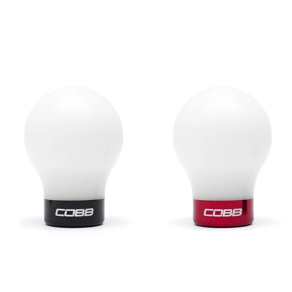COBB Weighted Round Delrin Shift Knob White w/ Interchangeable Base 6 Speed Subaru Models - Image 4
