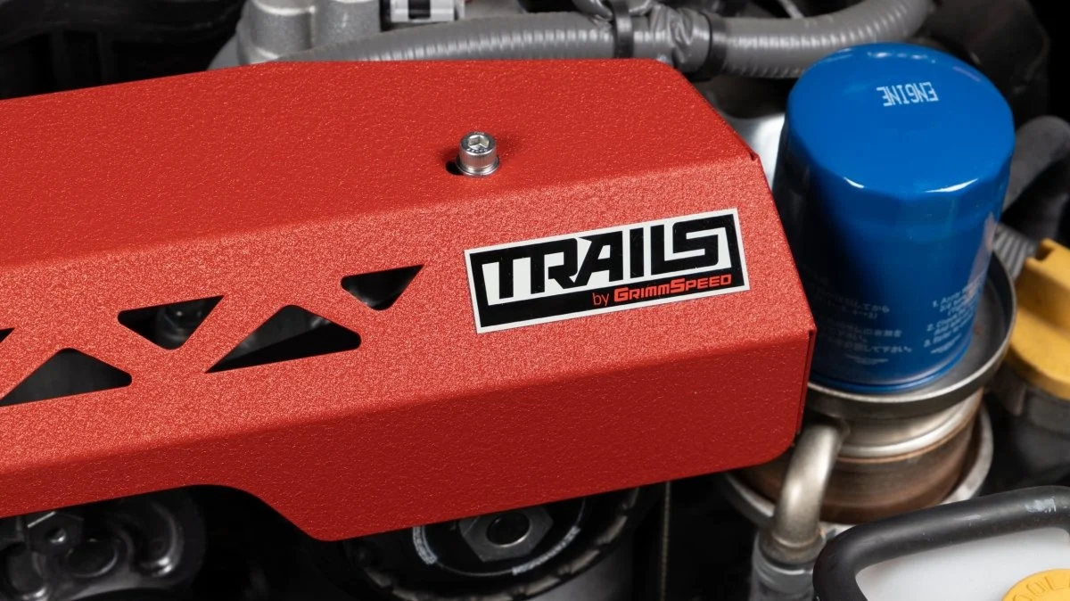 GrimmSpeed Trails Pulley Cover Red 2020-2024 Outback XT - Image 7
