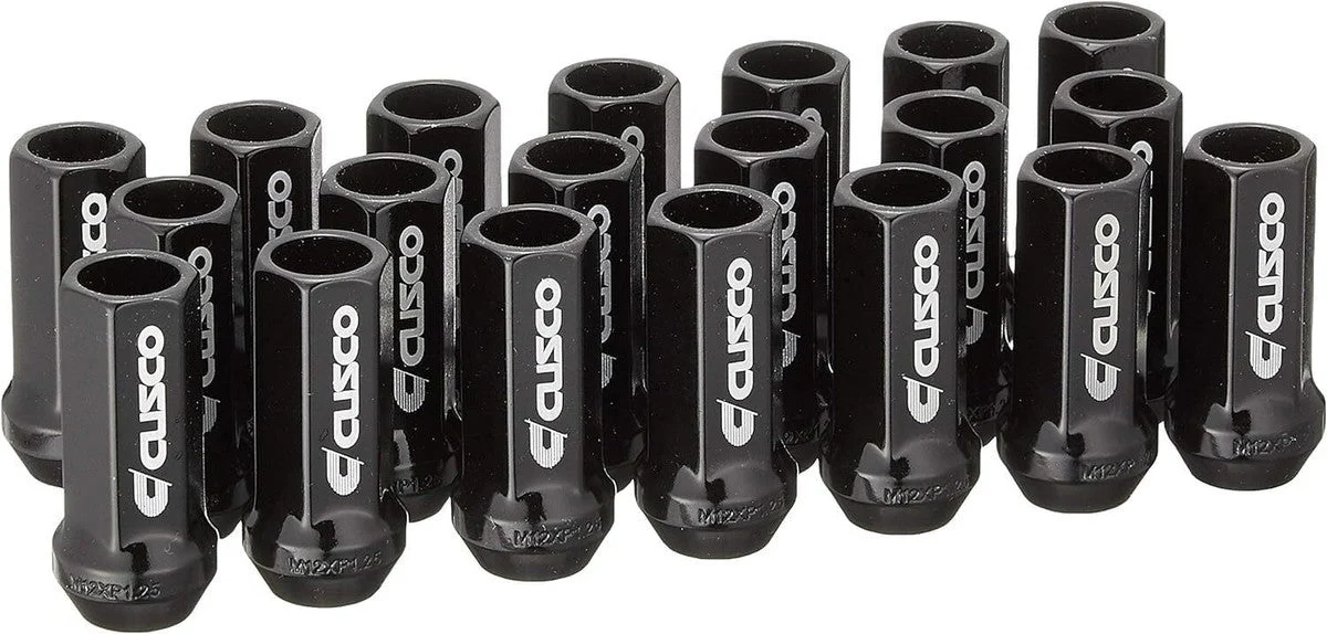 Cusco Racing 48mm Long Lug Nuts Black M12X1.25 Most Subaru Models