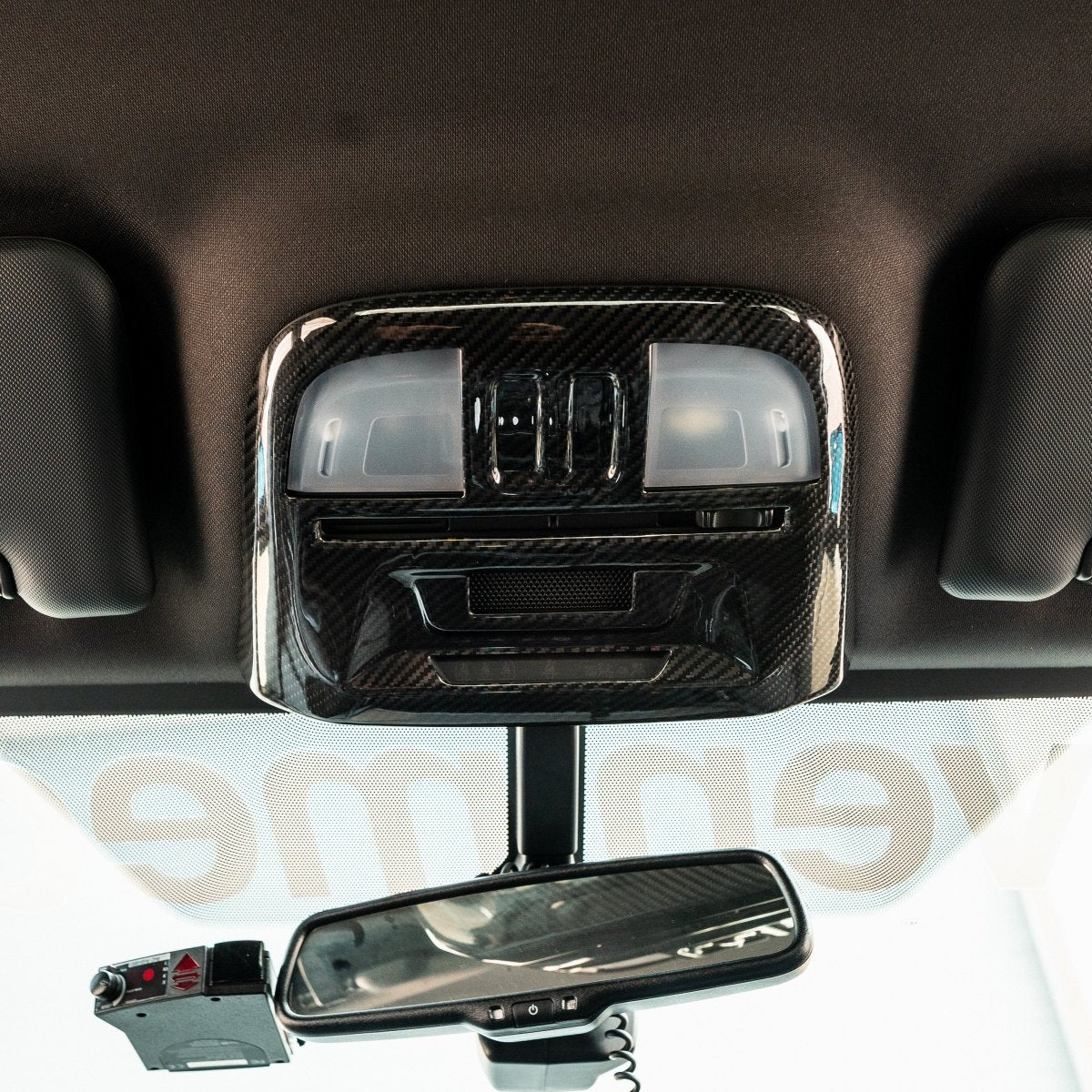 Driven Media Carbon Fiber Overhead Map Interior Light Cover 2022-2026 WRX - Image 4