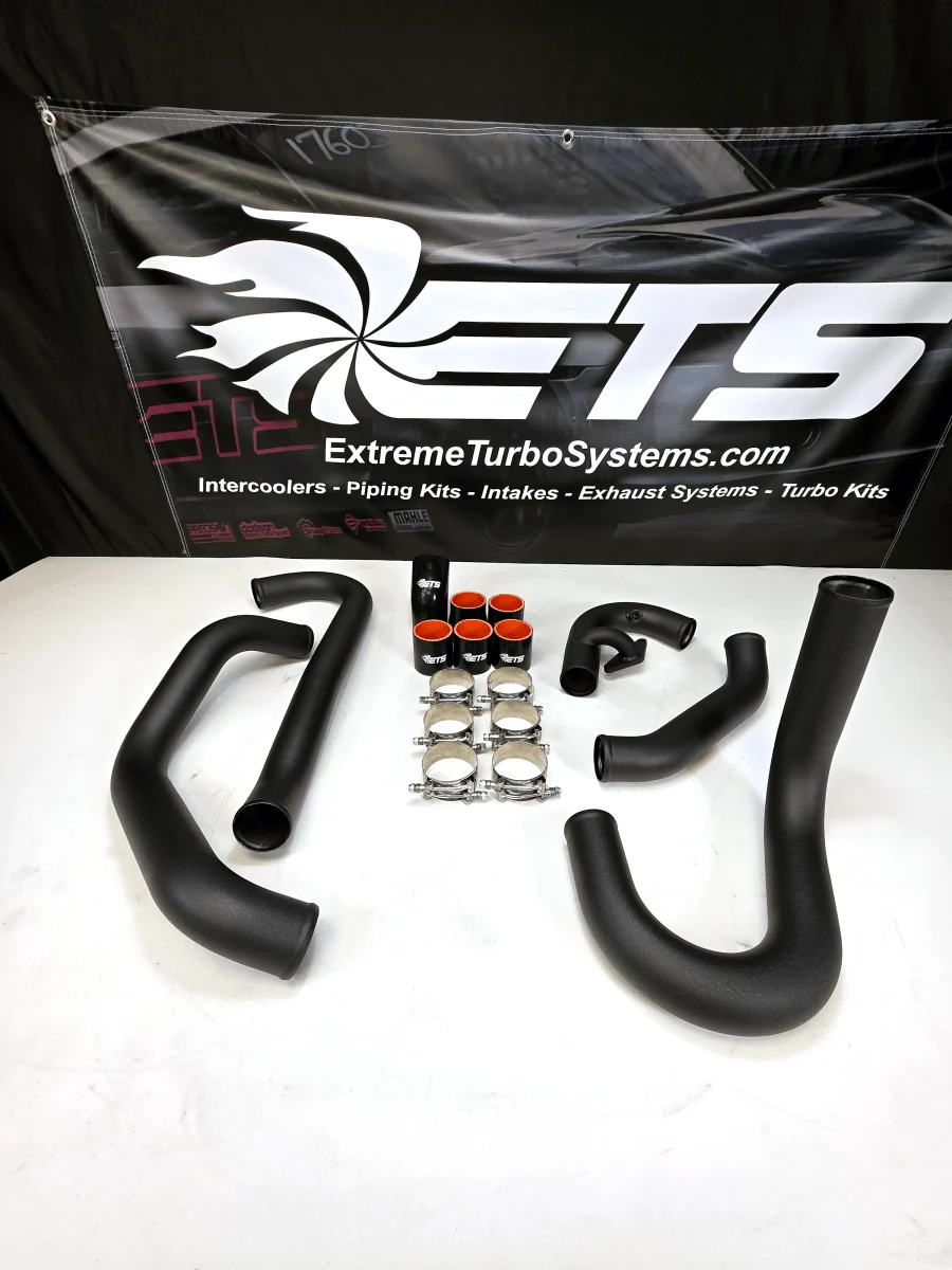 ETS Front Mount Intercooler Wrinkle Black Piping Kit 2004-2005 STI