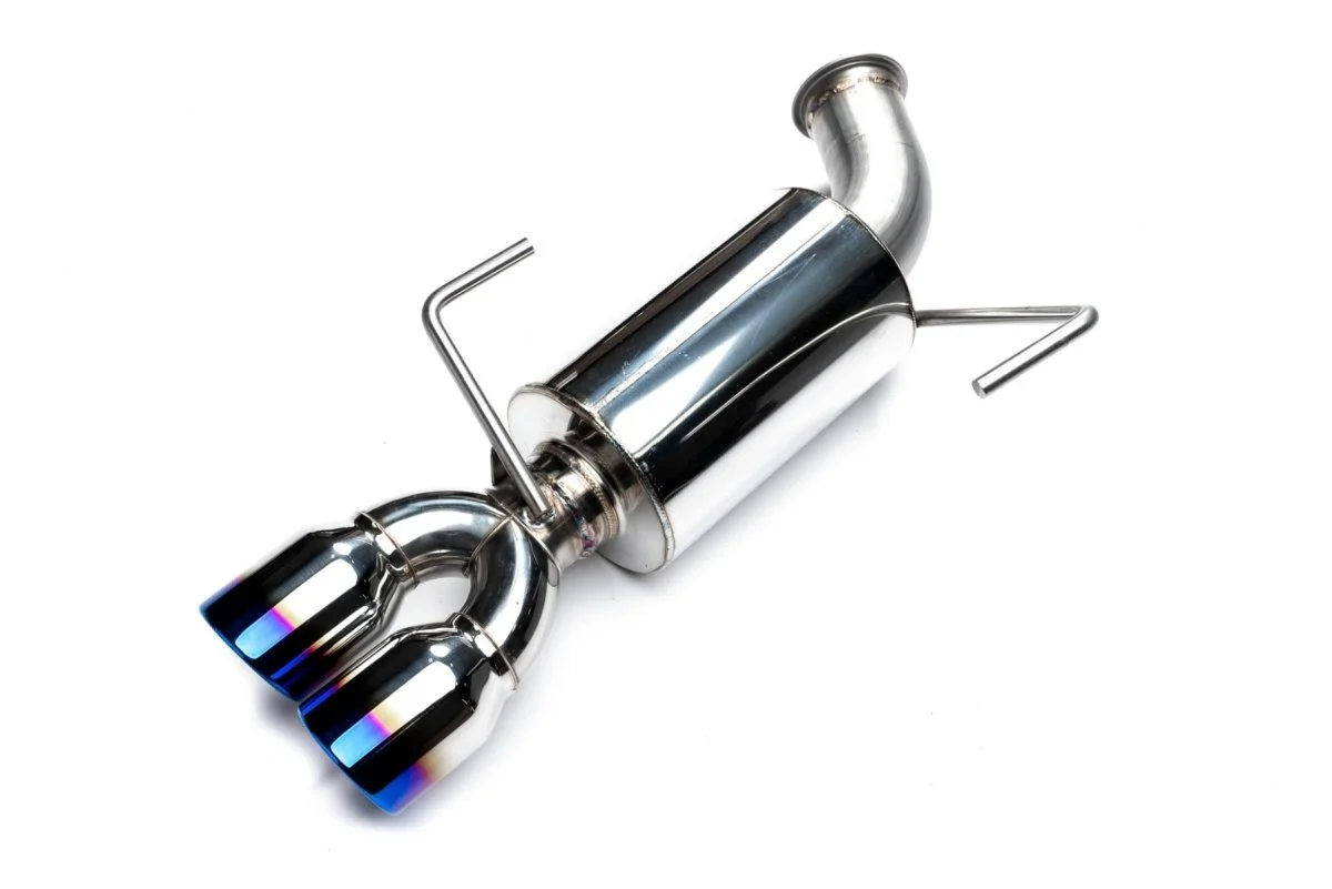 ETS Quiet Catback Exhaust Resonated Burnt Tips 2015-2021 WRX / 2015-2021 STI - Image 3