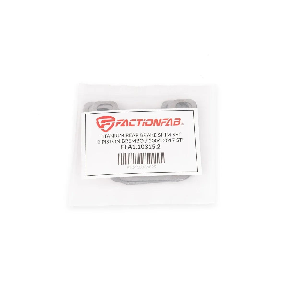 FactionFab Titanium Rear Brake Shim Set 2004-2017 Subaru STI - Image 3