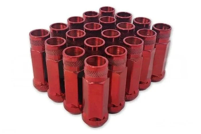 GKTECH Red Open Ended Lug Nuts Pack of 20 12X1.25 Most Subaru Models