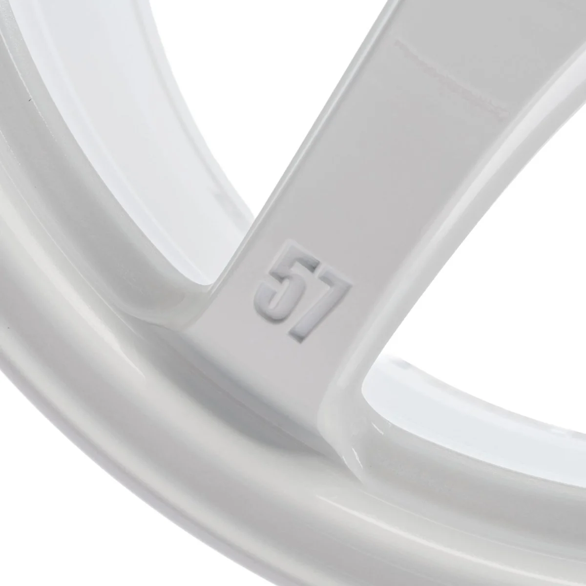 Gram Lights 57CR Ceramic White Pearl 18x9.5 5x114.3 38mm Offset 2015-2026 WRX / 2011-2021 STI - Image 5
