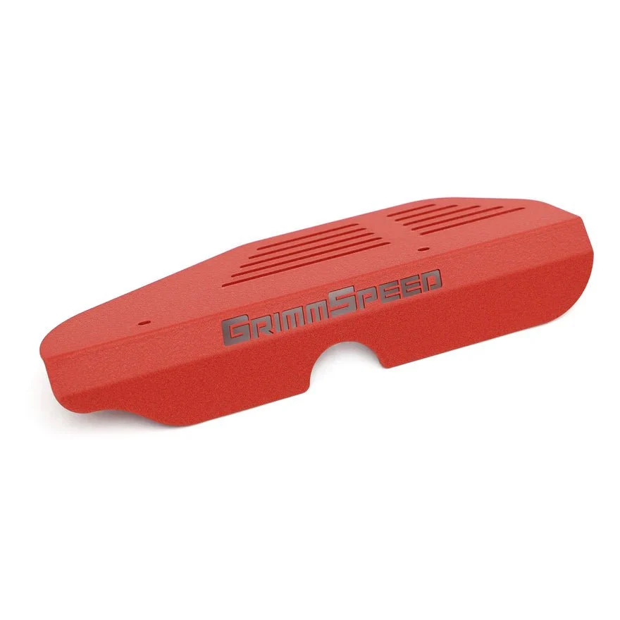 GrimmSpeed Alternator Cover Red 2002-2014 WRX / 2004-2021 STI / 2005-2009 Legacy GT / 2005-2009 Outback XT / 2004-2013 Forester XT - Image 2