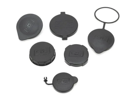 Grimmspeed Black Reservoir Cap Set Most Subaru Models