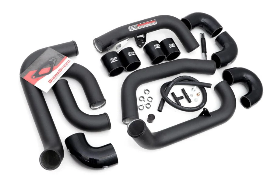 Grimmspeed Front Mount Intercooler Kit Black Core w/ Black Piping 2008-2014 WRX - Image 4