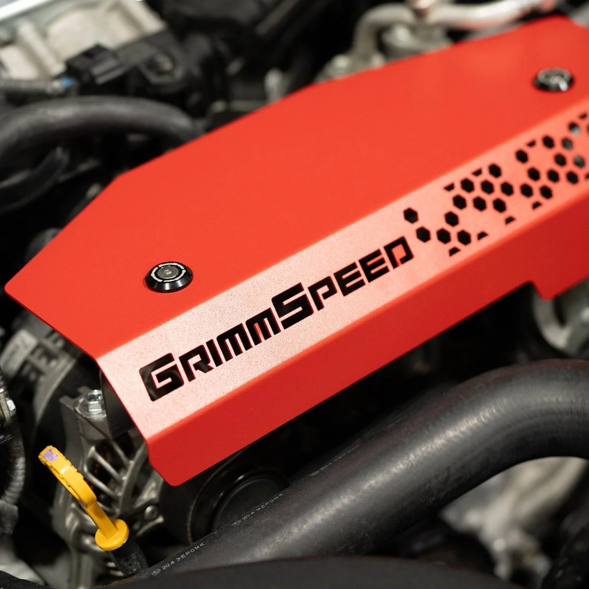 Grimmspeed Pulley Cover Red 2022-2026 WRX - Image 4