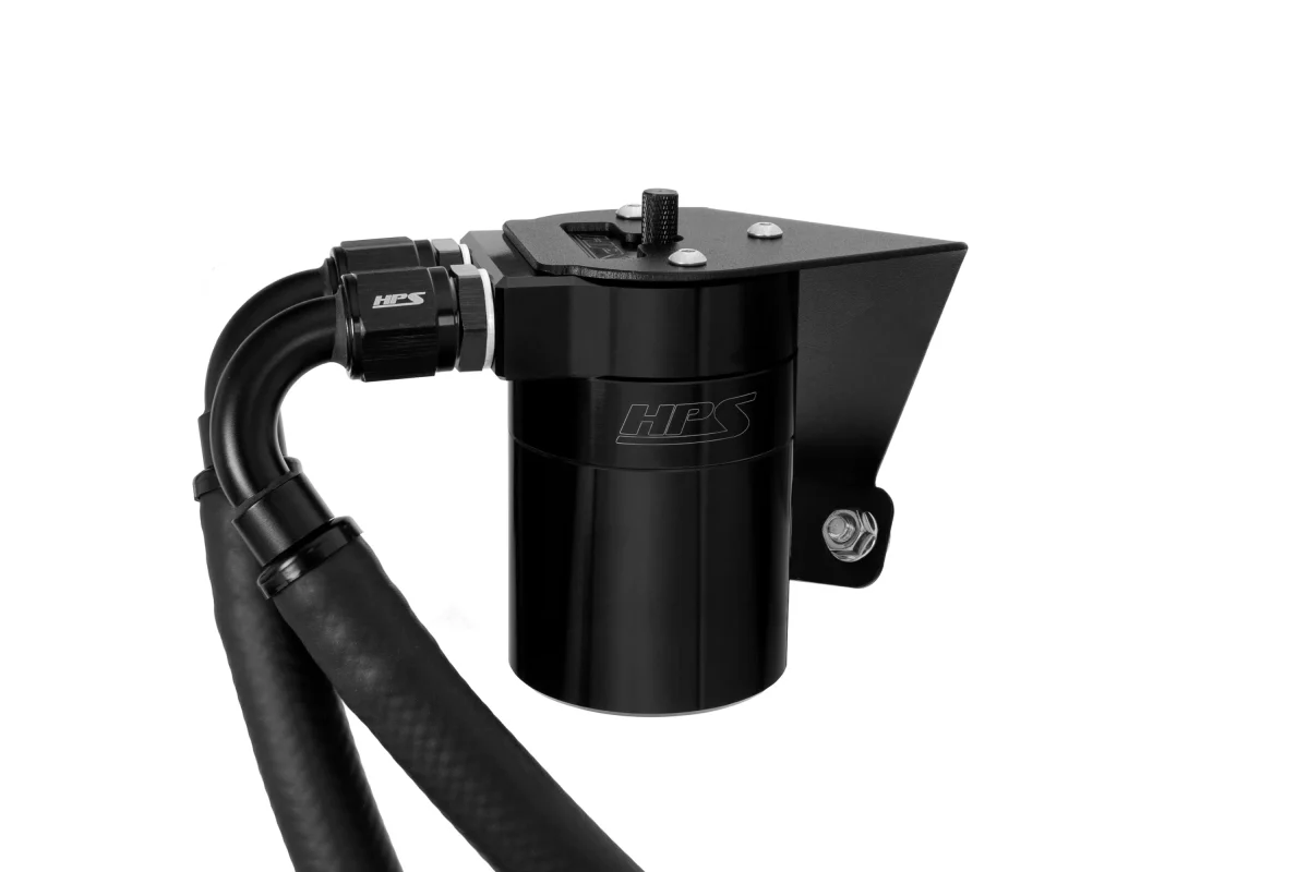 HPS Performance Aluminum Oil Catch Can Kit Black w/ Black Accent 2022-2026 BRZ / 2022-2026 GR86 - Image 2