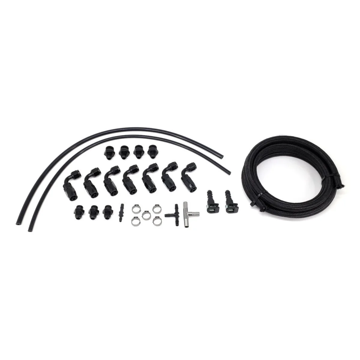 IAG Performance Braided Fuel Line & Fitting Kit For Use w/ IAG Top Feed Fuel Rails and -6an Aeromotive FPR 2002-2014 WRX / 2004-2021 STI / 2006-2012 Forester XT / 2008-2012 Legacy GT - Image 2
