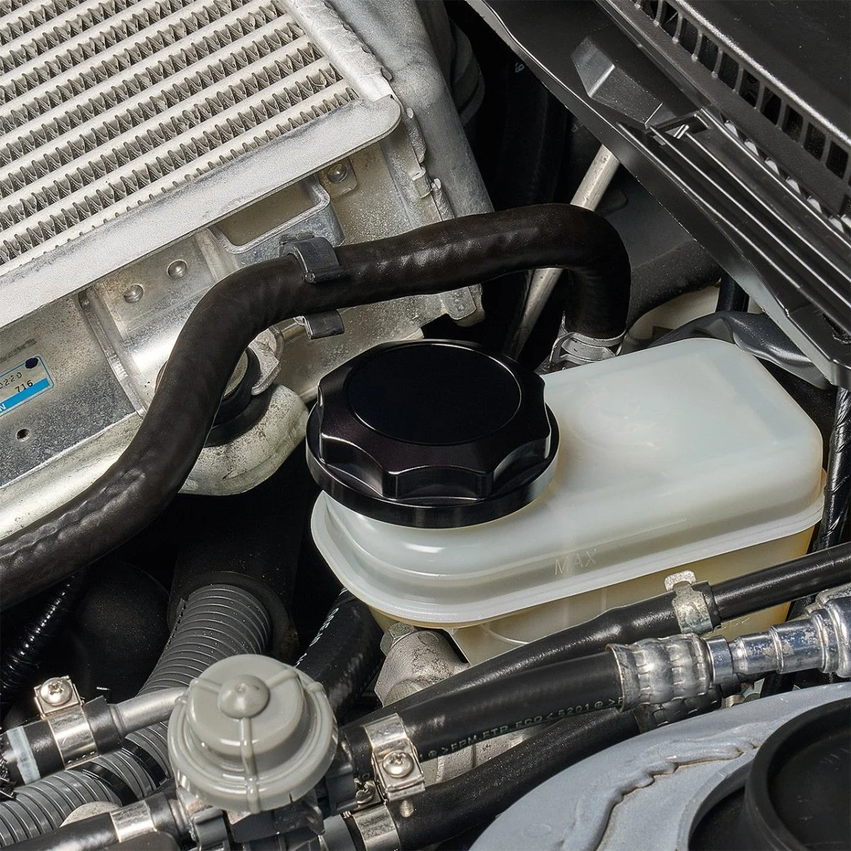 IAG Performance Revolve Brake Fluid Reservoir Cap Black w/ Black Accent 2002-2026 WRX / 2004-2021 STI / 2013-2026 BRZ / 2005-2009 Legacy GT / 2004-2008 Forester XT - Image 3
