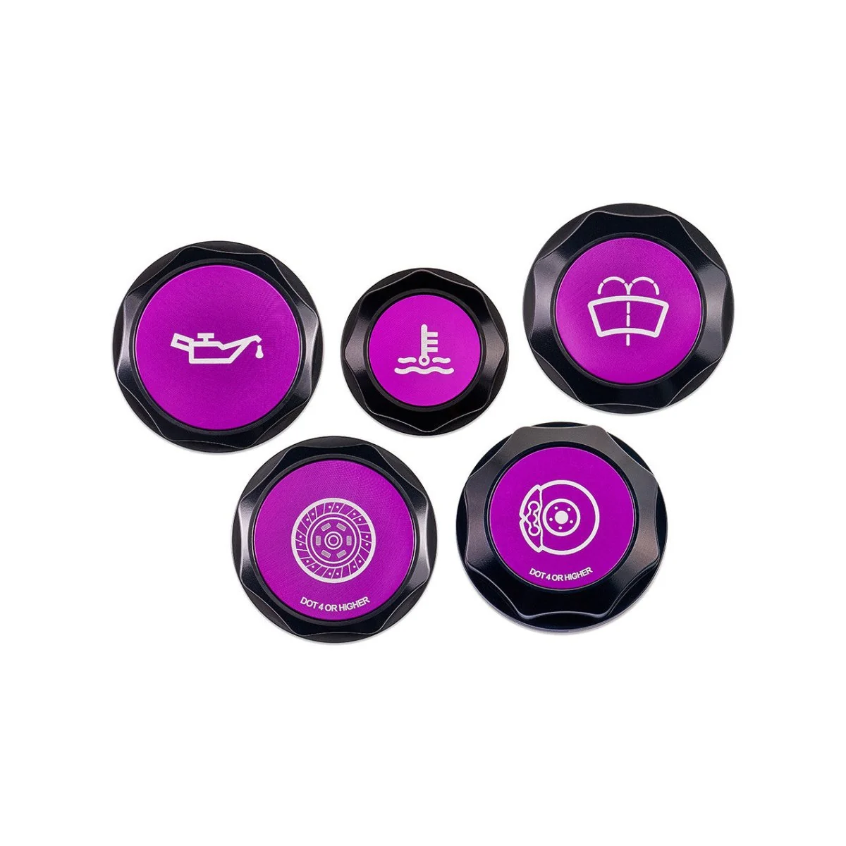 IAG Performance Revolve Engine Bay Dress Up Cap Kit Black w/ Purple Accent 2022-2026 WRX / 2013-2026 BRZ / 2013-2016 FRS / 2017-2020 GT86 / 2022-2026 GR86