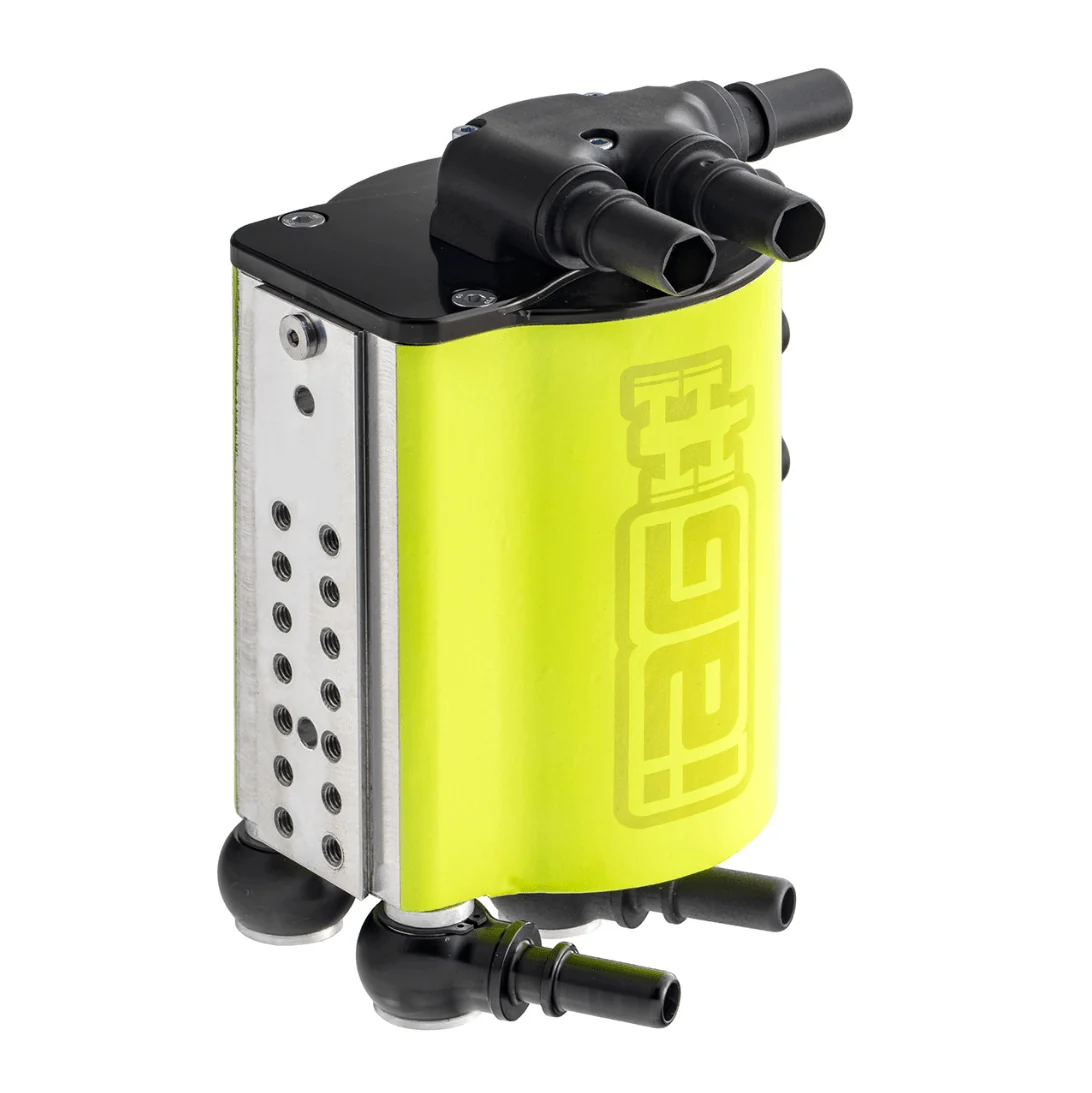 IAG Performance V3 Street Series Air / Oil Separator (AOS) Neon Yellow 2008-2014 WRX / 2008-2021 STI / 2009-2013 Forester XT / 2005-2009 Legacy GT / 2005-2009 Outback XT - Image 3