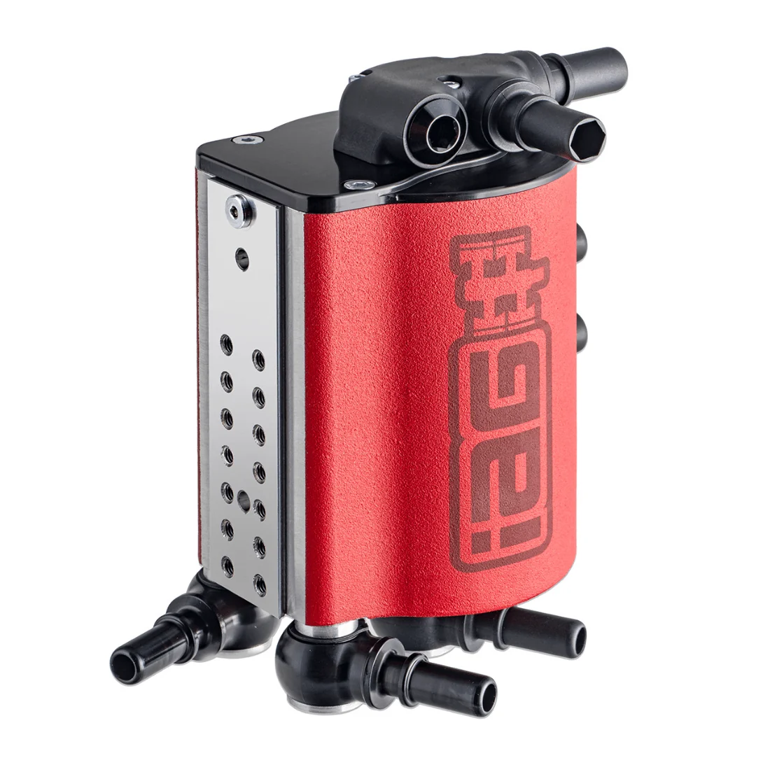 IAG Performance V3 Street Series Air / Oil Separator (AOS) Wrinkle Red 15-21 WRX / 14-18 Forester XT - Image 2