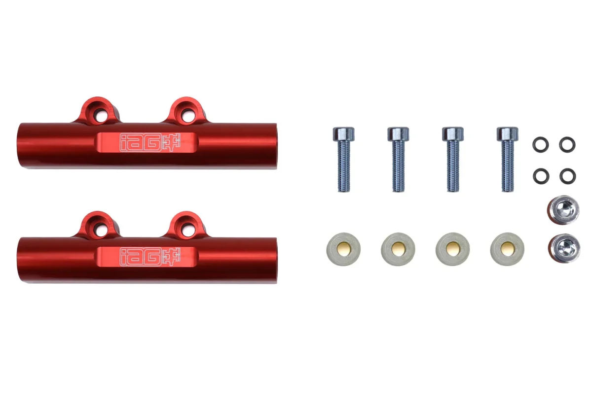 IAG V3 Top Feed Fuel Rails Red 02-14 WRX / 07-21 STI / 08-12 Legacy GT / 06-13 Forester XT - Image 3