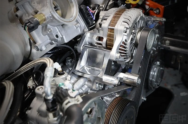 IAG Performance V2 Alternator Relocation Kit For Reversed Intake Manifold & Power Steering 02-14 WRX, 04-19 STI, FXT, LGT, EJ20, EJ25 - Image 4