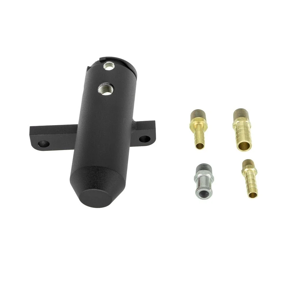Killer B Motorsport V2 Black Upper Turbo Coolant Reservoir w/ Barb Fittings 02-07 WRX / 04-21 STI