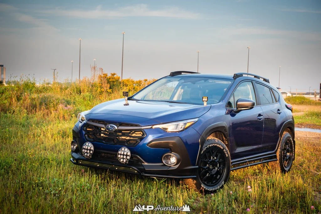 LP Aventure Hood Light Brackets Powder Coated Black 2024 Crosstrek - Image 2