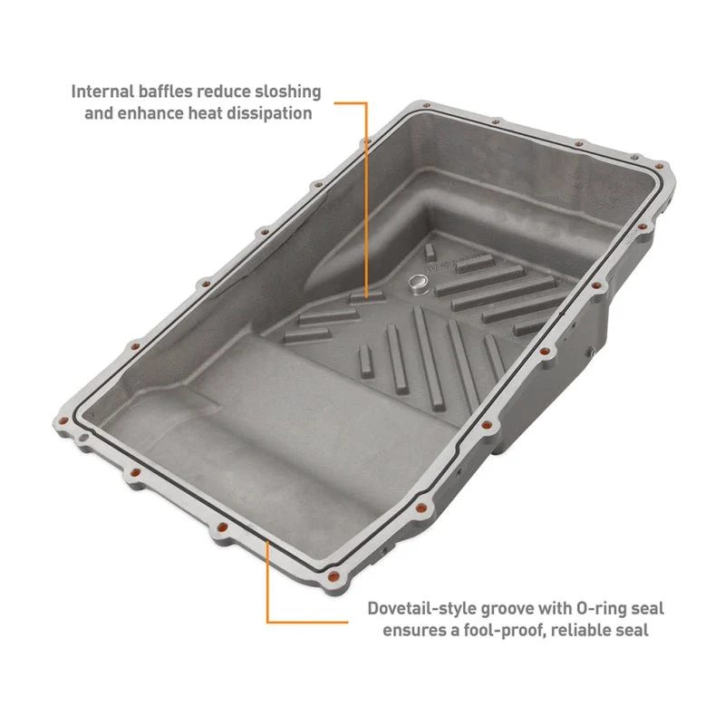 Mishimoto Aluminum Transmission Pan Most Ford 10R60 / 10R80 Models - Gunmetal Gray - Image 4