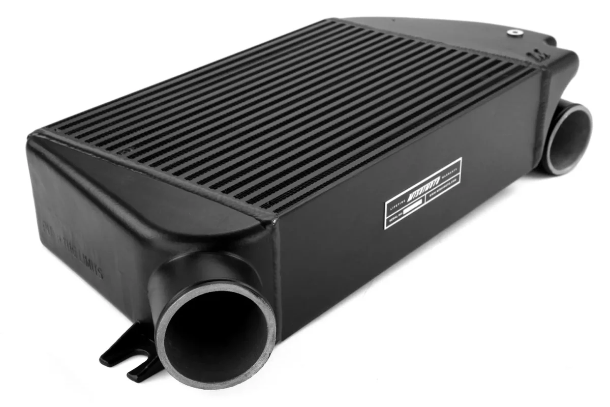 Mishimoto Top Mount Intercooler Black w/ Red Charge Pipe 2015-2021 WRX - Image 3