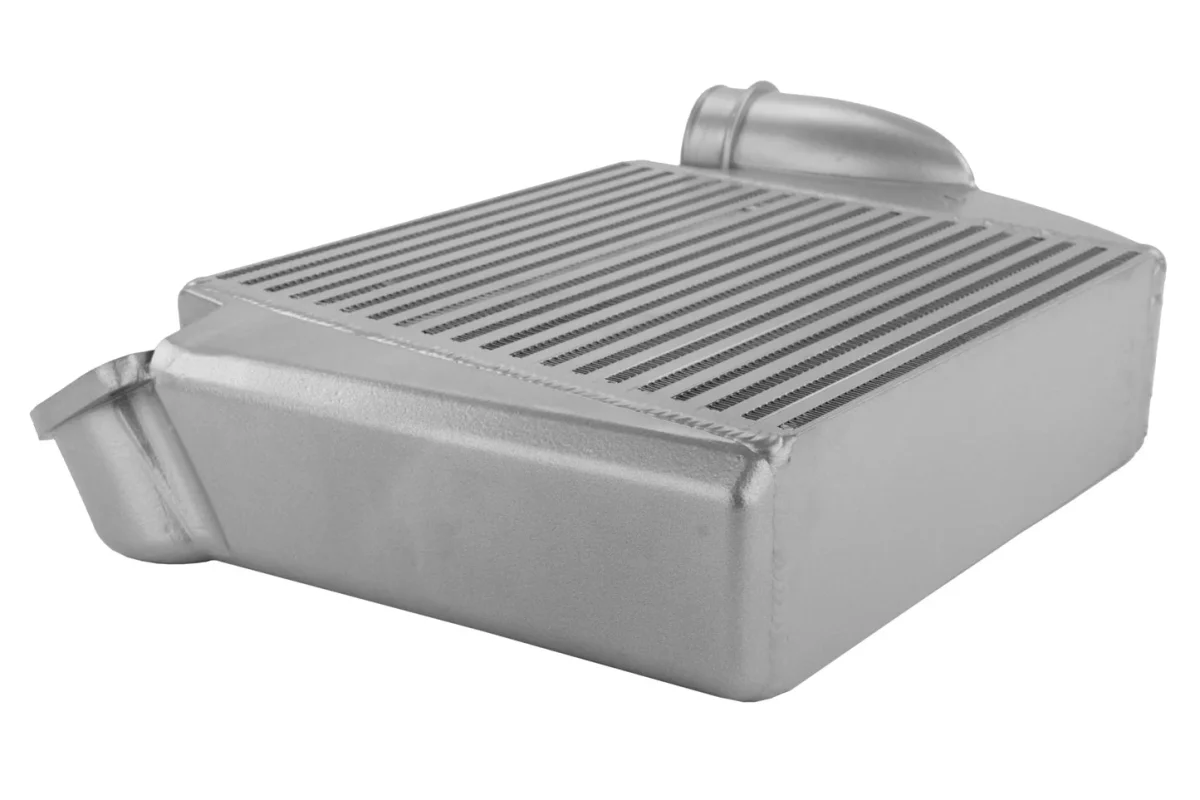Mishimoto Top Mount Intercooler Silver w/ Black Hose 2008-2014 WRX - Image 3