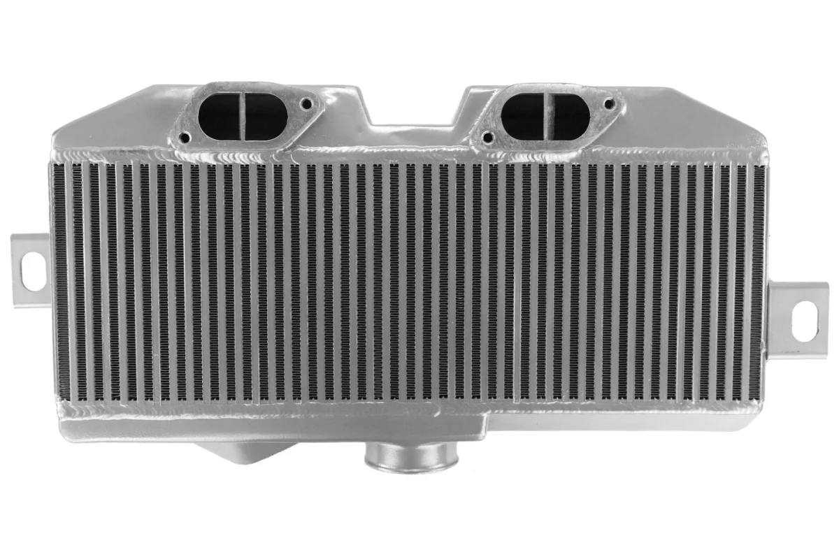 Mishimoto Top Mount Intercooler Silver w/ Black Hoses 2008-2021 STI - Image 4