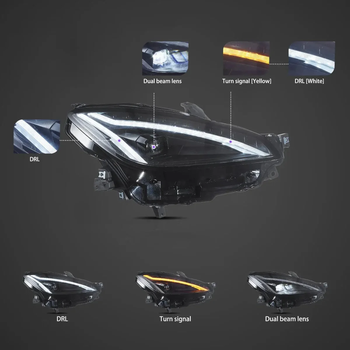 Molded Innovations VL Style Sequential LED Headlights 2022-2026 BRZ / 2022-2026 GR86 - Image 3