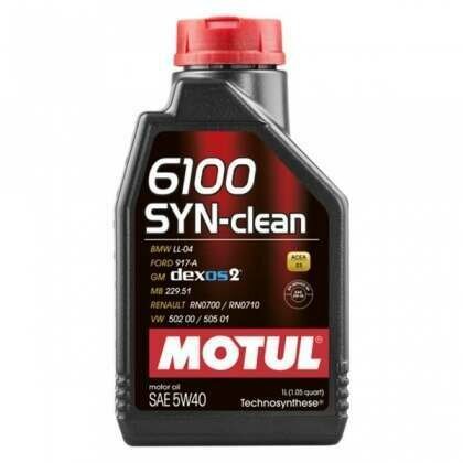 Motul 6100 5W-40 SYN-CLEAN Motor Oil 1L Bottle