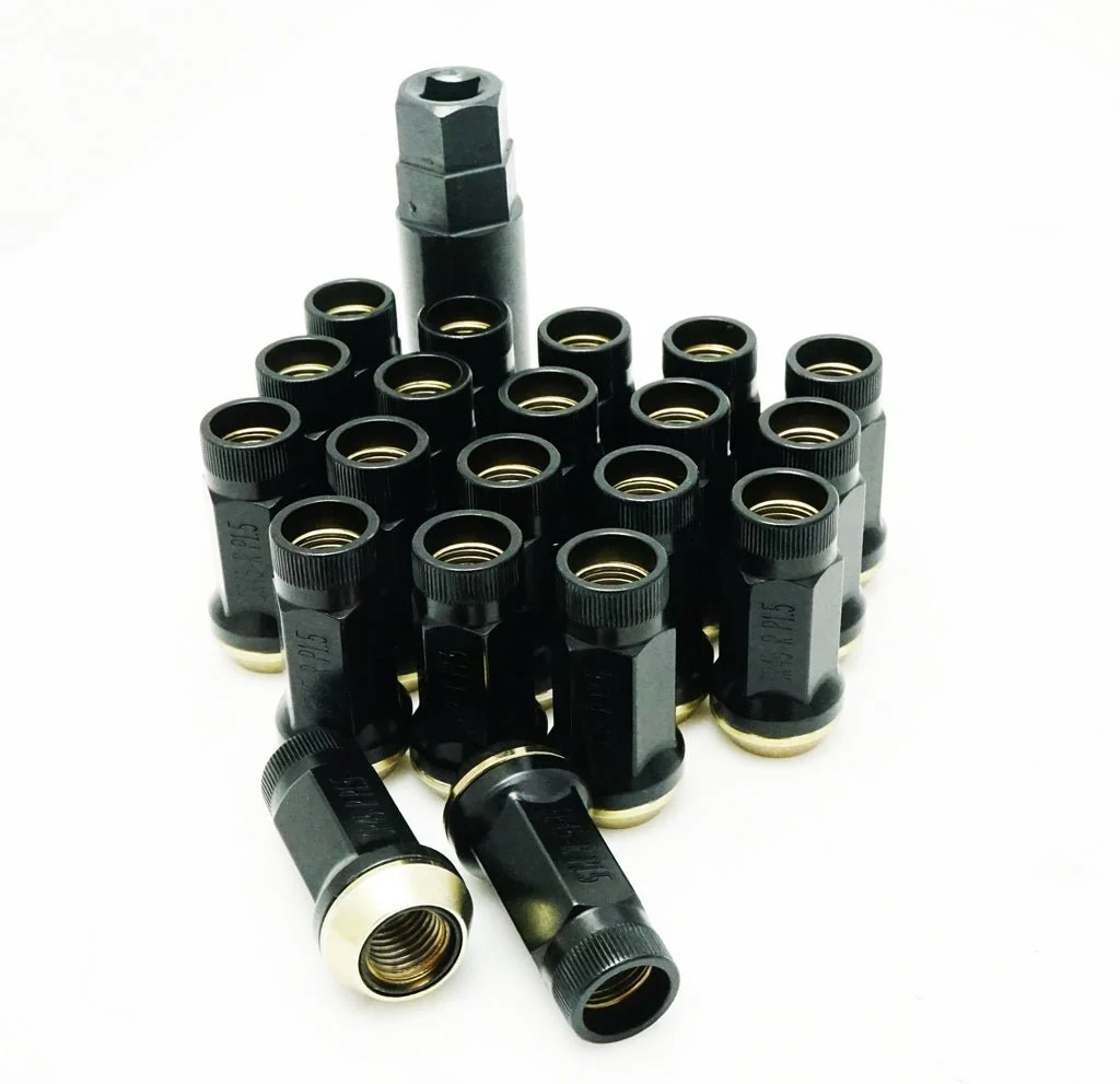Muteki SR45R Black Open Ended Lug Nuts 12X1.25 Most Subaru Models