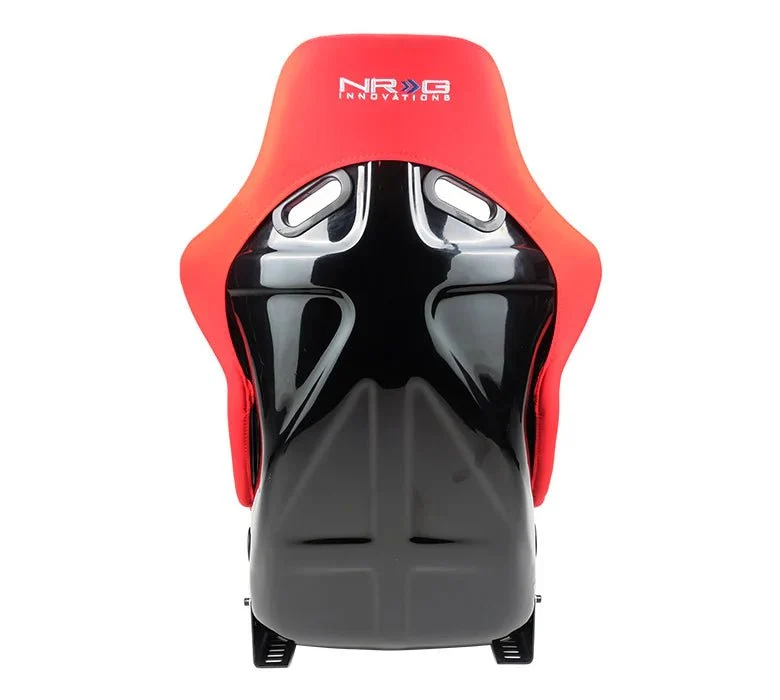 NRG Innovations Fiber Glass Fixed Back Racing Seat Large Red - Image 4
