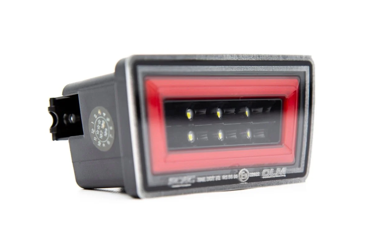 OLM NB+R F1 Rear Brake Light Clear Lens, Gloss Black Base, Red Bar 2015-2021 WRX / STI - Image 2