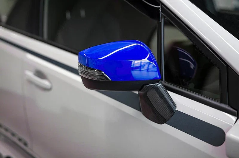 OLM OE Style Mirror Cover w/ Turn Signal Cutout World Rally Blue 2015-2021 WRX / STI / 2015-2017 Crosstrek - Image 4